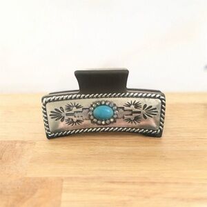 Silver and Turquoise Hair Clip